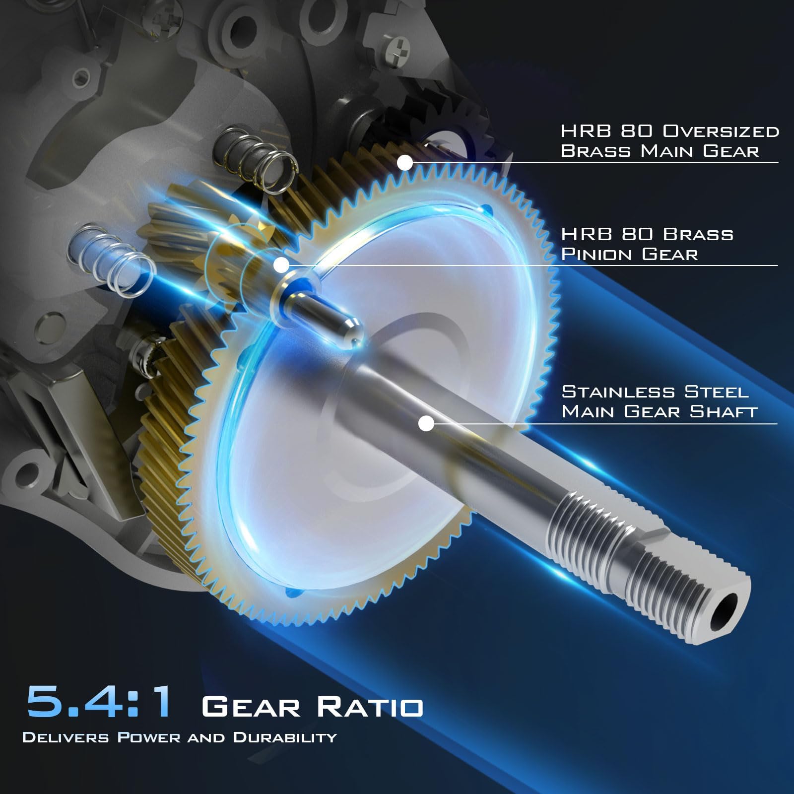 KastKing Kapstan Elite 300 Baitcasting Fishing Reel, Low Profile, Large Capacity Casting Reel, Graphite Frame, 35 lbs. Drag 5.4:1 Ratio, 6+1 Double Shielded/SS BB Centrifugal Braking, Aluminum Handle - Image 4