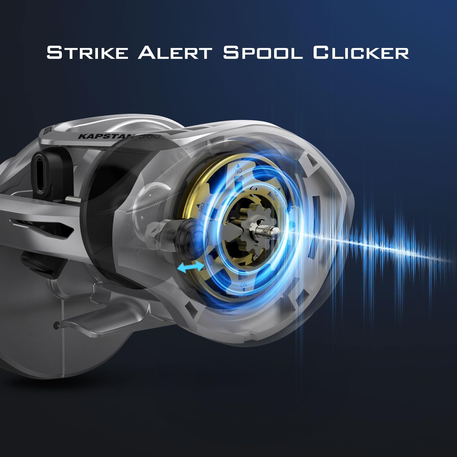 KastKing Kapstan Elite 300 Baitcasting Fishing Reel, Low Profile, Large Capacity Casting Reel, Graphite Frame, 35 lbs. Drag 5.4:1 Ratio, 6+1 Double Shielded/SS BB Centrifugal Braking, Aluminum Handle - Image 9