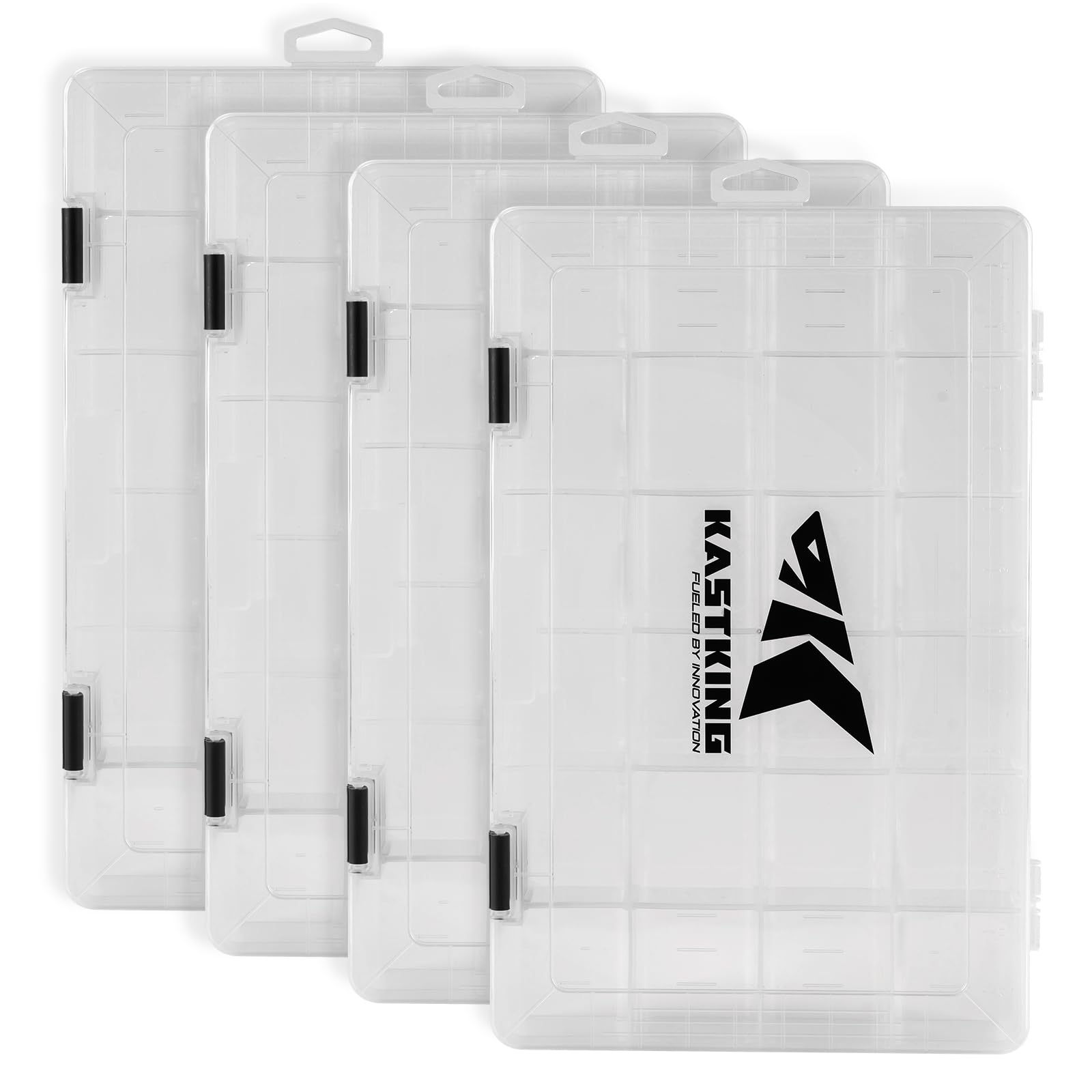 KastKing Karryall Fishing Tackle Bags with 4 * 3700 Tackle Trays, Fishing Bags for Saltwater or Freshwater Fishing - Fishing Gear Storage, Black - Image 4