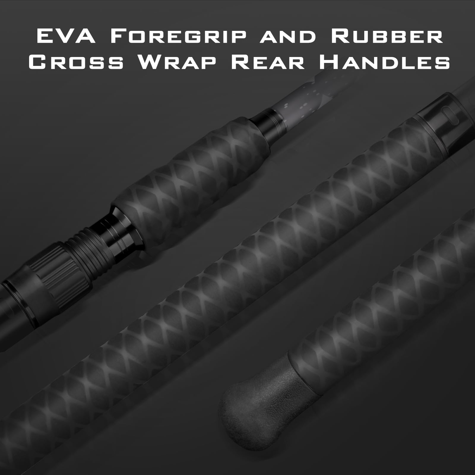 KastKing KONG Fishing Rod, Powerful, Lightweight S-Curve Graphite Rod Blanks, Nano Resin Technology, Stainless-Steel Double-Foot Guides w/Titanium Oxide Rings, Non-Slip Handles, Chartreuse Strike Tips - Image 9