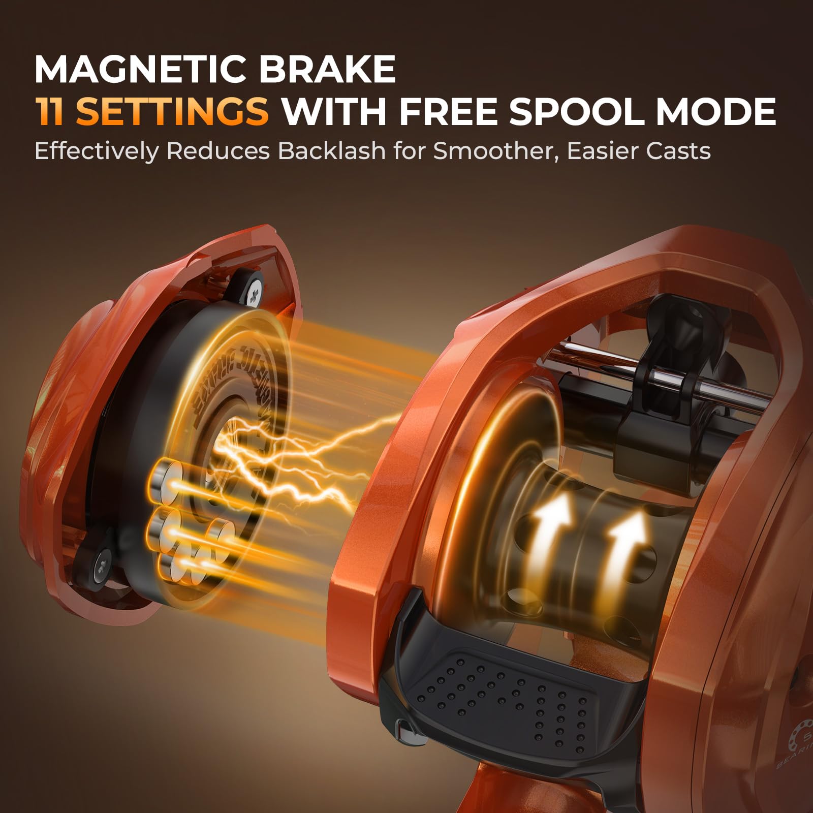 KastKing Lethal Blaze Twin-tip Fishing Rod and Reel Combo, Spinning & Baitcaster Combo, Flame Pattern Design, IM6 Graphite 2Pc Rod with Backup Tip Section, Stainless-Steel Guides, EVA Handle - Image 8