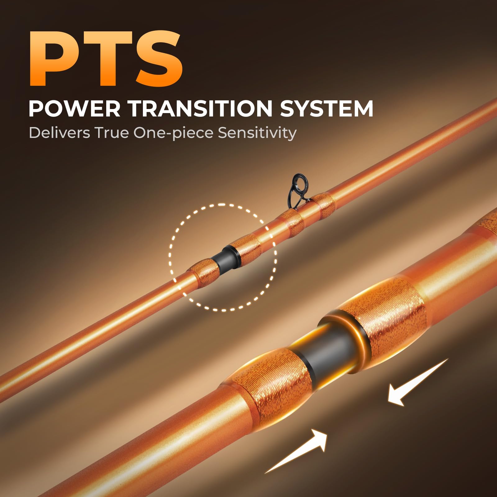 KastKing Lethal Blaze Twin-Tip Fishing Rods, IM6 Graphite Blanks Casting & Spinning Rods, 2-Piece Rod with Extra Tip, PTS Power Transition System, Ideal for Bass, Freshwater & Inshore Fishing - Image 4