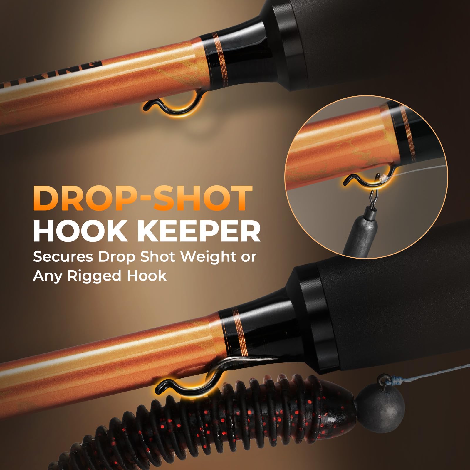 KastKing Lethal Blaze Twin-Tip Fishing Rods, IM6 Graphite Blanks Casting & Spinning Rods, 2-Piece Rod with Extra Tip, PTS Power Transition System, Ideal for Bass, Freshwater & Inshore Fishing - Image 8