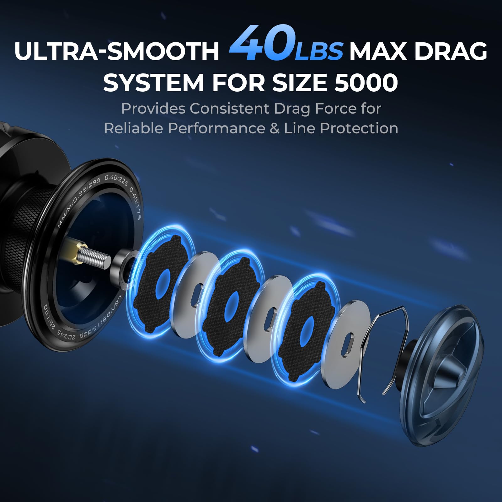 KastKing ReKon Saltwater Fishing Rod and Reel Combo, Fishing Poles & Reels Combo, Graphite Blank, Zirconia Rings, NyliTech Frame & Rotor, EVA Handle, Uplock Reel Seat - Image 3