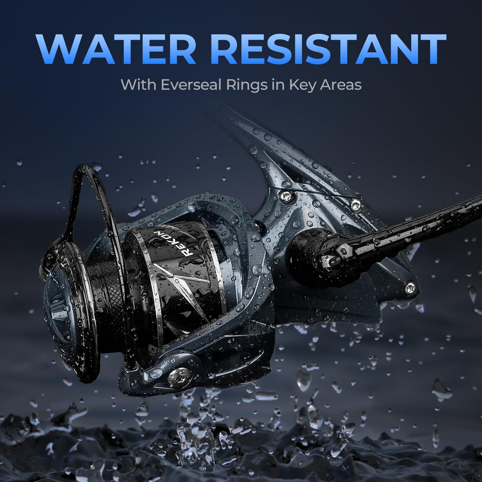 KastKing ReKon Saltwater Fishing Rod and Reel Combo, Fishing Poles & Reels Combo, Graphite Blank, Zirconia Rings, NyliTech Frame & Rotor, EVA Handle, Uplock Reel Seat - Image 5