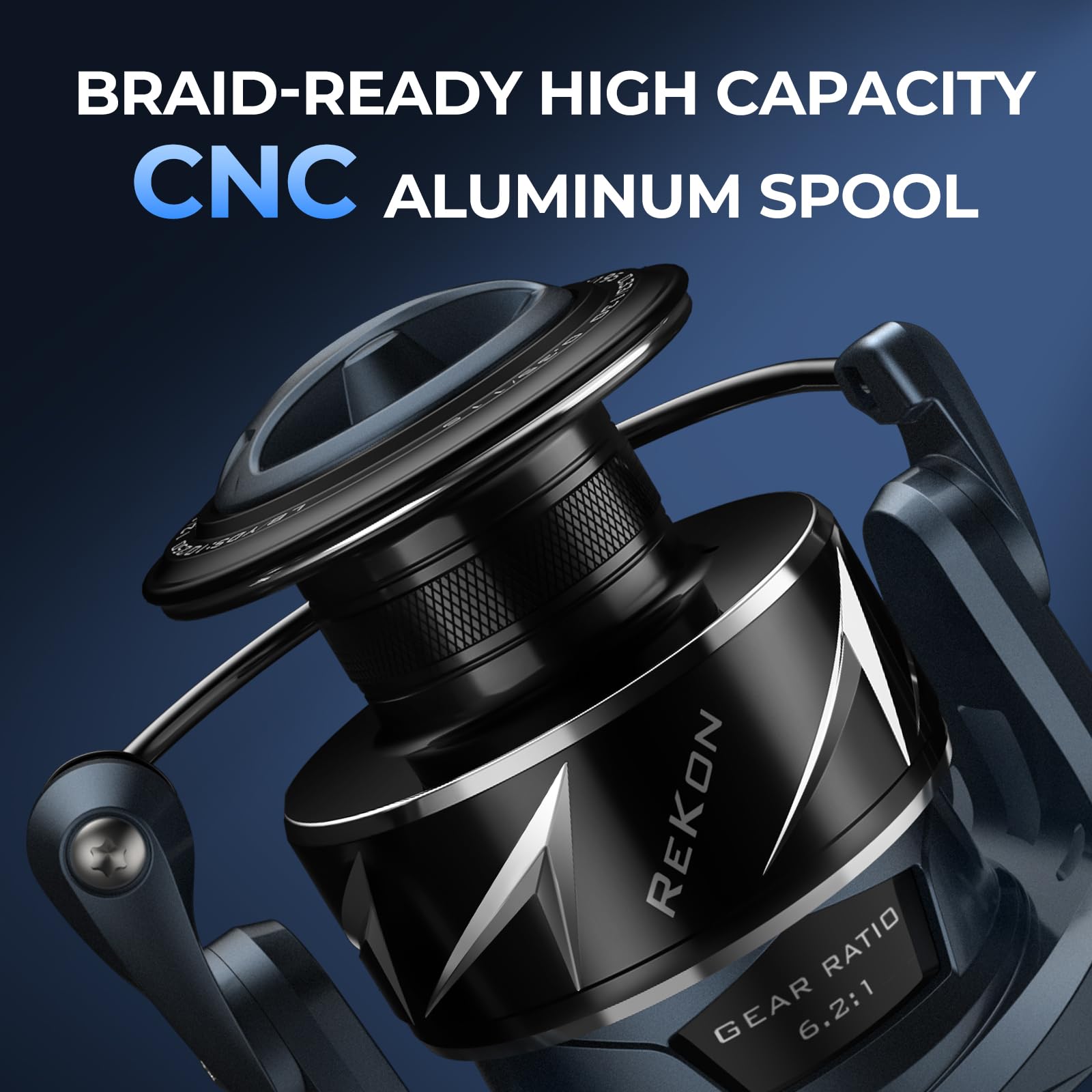 KastKing ReKon Saltwater Spinning Fishing Reel – Up to 55LBs Max Drag Big Game Fishing Reel - Innovative NyliTech Body- Water Resistant - MaxiDur 5+1+1 Corrosion-Resistance Bearing System - Image 10