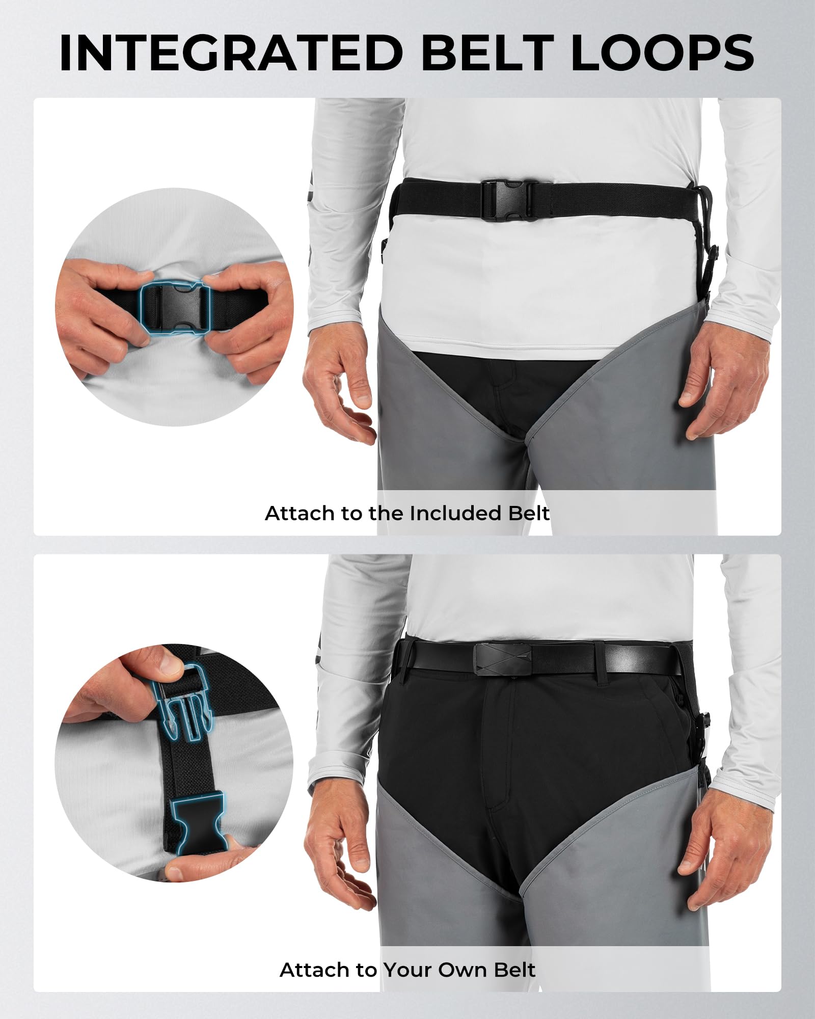 KastKing RiverWalker Hip Waders, Breathable Waterproof Stockingfoot Hip Waders with 4mm Neoprene Booties, Fishing Waders - Image 7