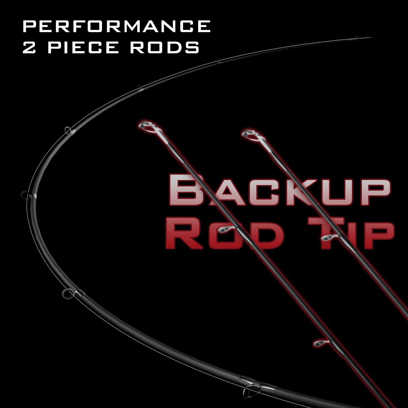 KastKing Royale Advantage Fishing Rod, Spinning Rod & Casting Rod, IM6 Graphite Blanks, 2-Pieces Rods with Extra Tip Section,KastFlex Technology, Power Transition System, EVA Handle - Image 3