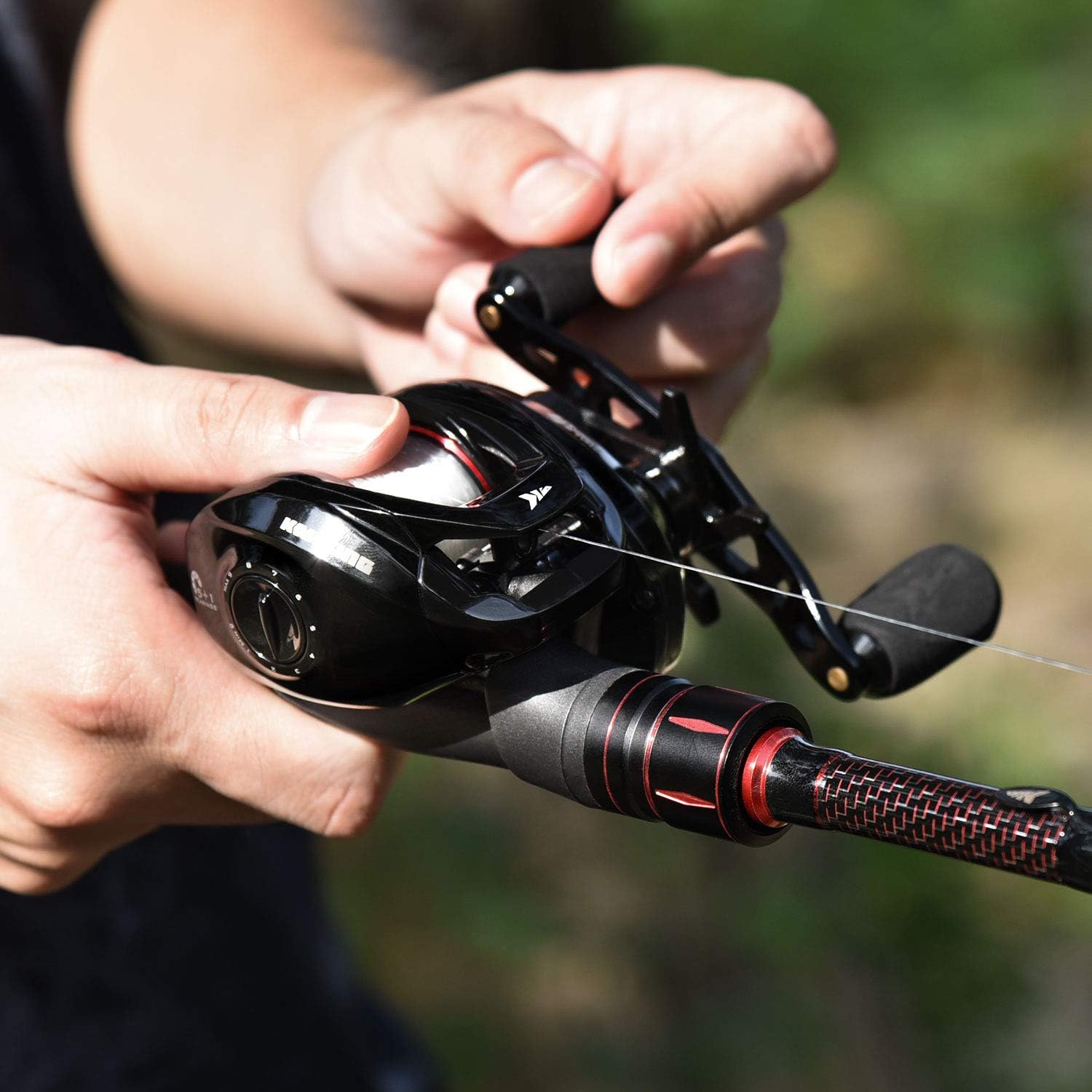 KastKing Royale Legend II Baitcasting Reels, New Compact Design Baitcaster Fishing Reel, 17.64LB Carbon Fiber Drag, Cross-Fire 8 Magnet Braking System, Available in 5.4:1 and 7.2:1 - Image 8
