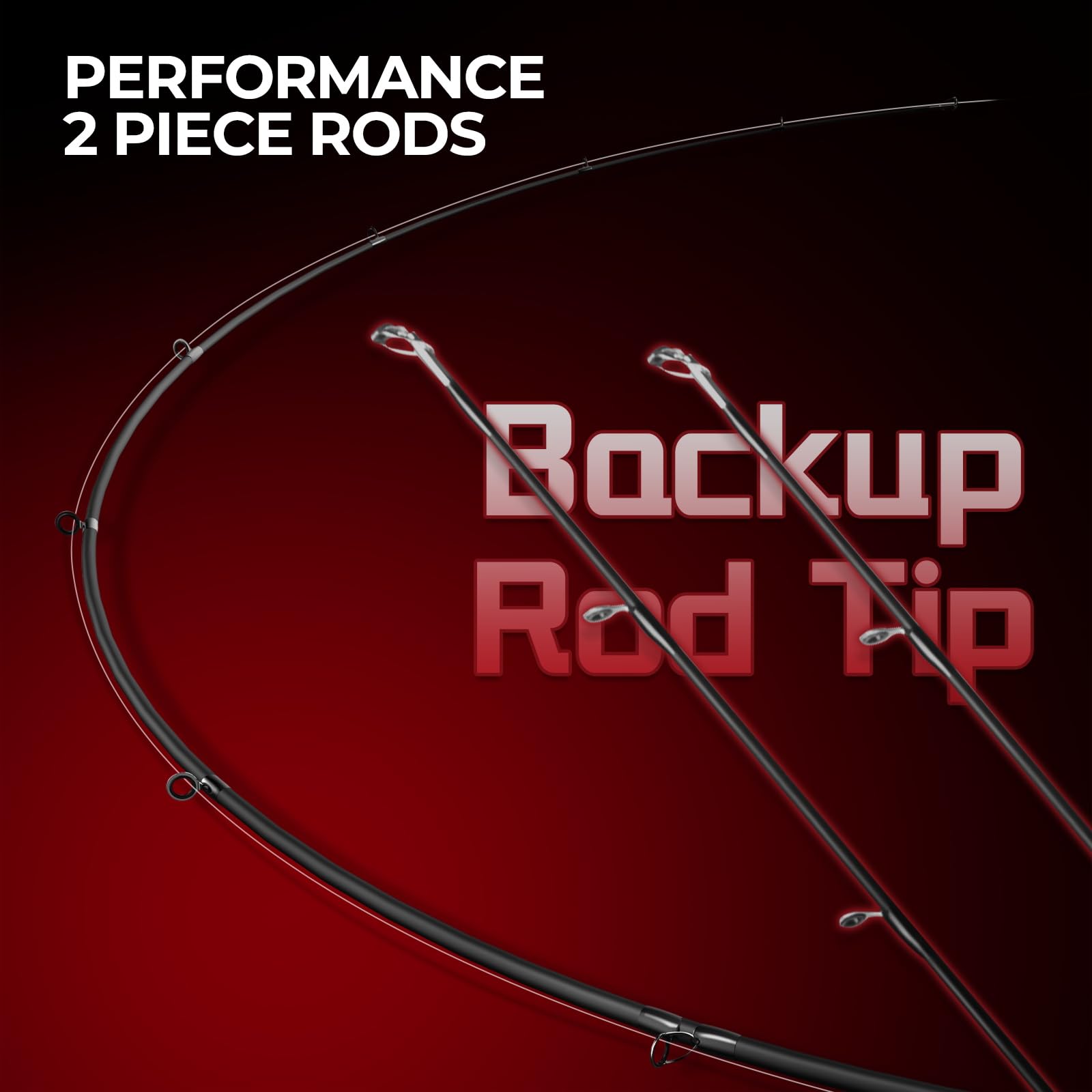 KastKing Royale Legend II Twin Tip Fishing Rod and Reel Combos, Spinning & Casting Combo, IM6 Graphite 2Pc Blanks, Extra Backup Tip Section, Stainless-Steel Guides, KastFlex Technology, EVA Handles - Image 3