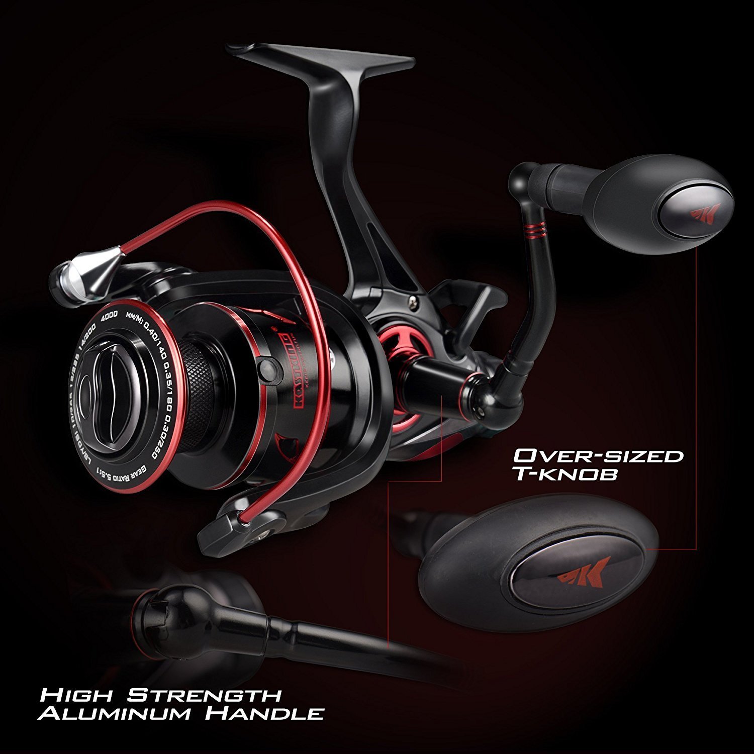 KastKing Sharky Baitfeeder III Spinning Reel 10+1 Shielded Stainless Steel BB - Carbon Fiber Drag for Live Liner Bait Fishing Action - Image 5