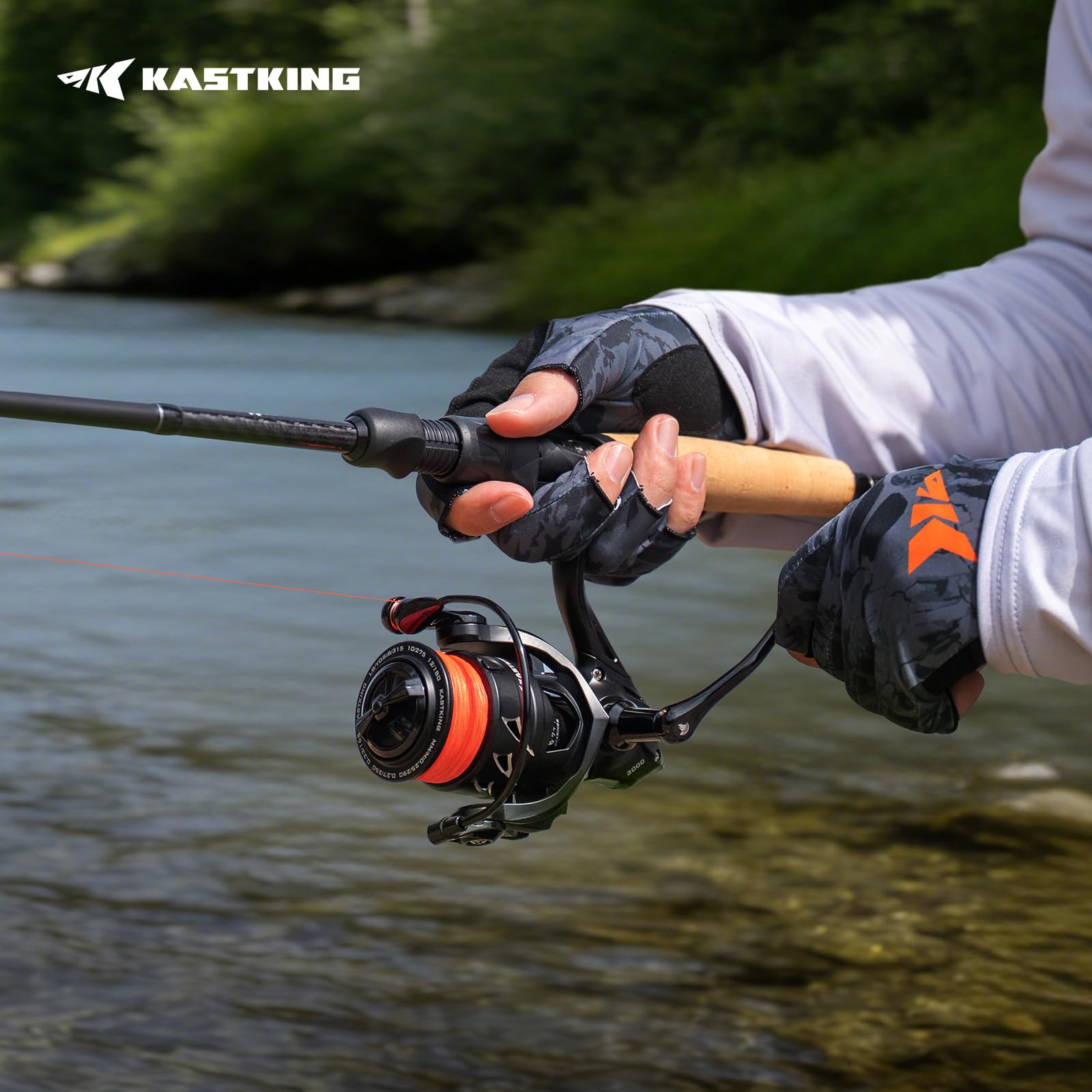 KastKing Spartacus II Plus Spinning Reel – IPX5 Waterproof Freshwater/Saltwater Fishing Reel, 22LB Drag, 5.2:1 Gear Ratio, 7+1 Stainless Steel Bearings, Instant Anti-Reverse, Anodized Aluminum Spool - Image 10