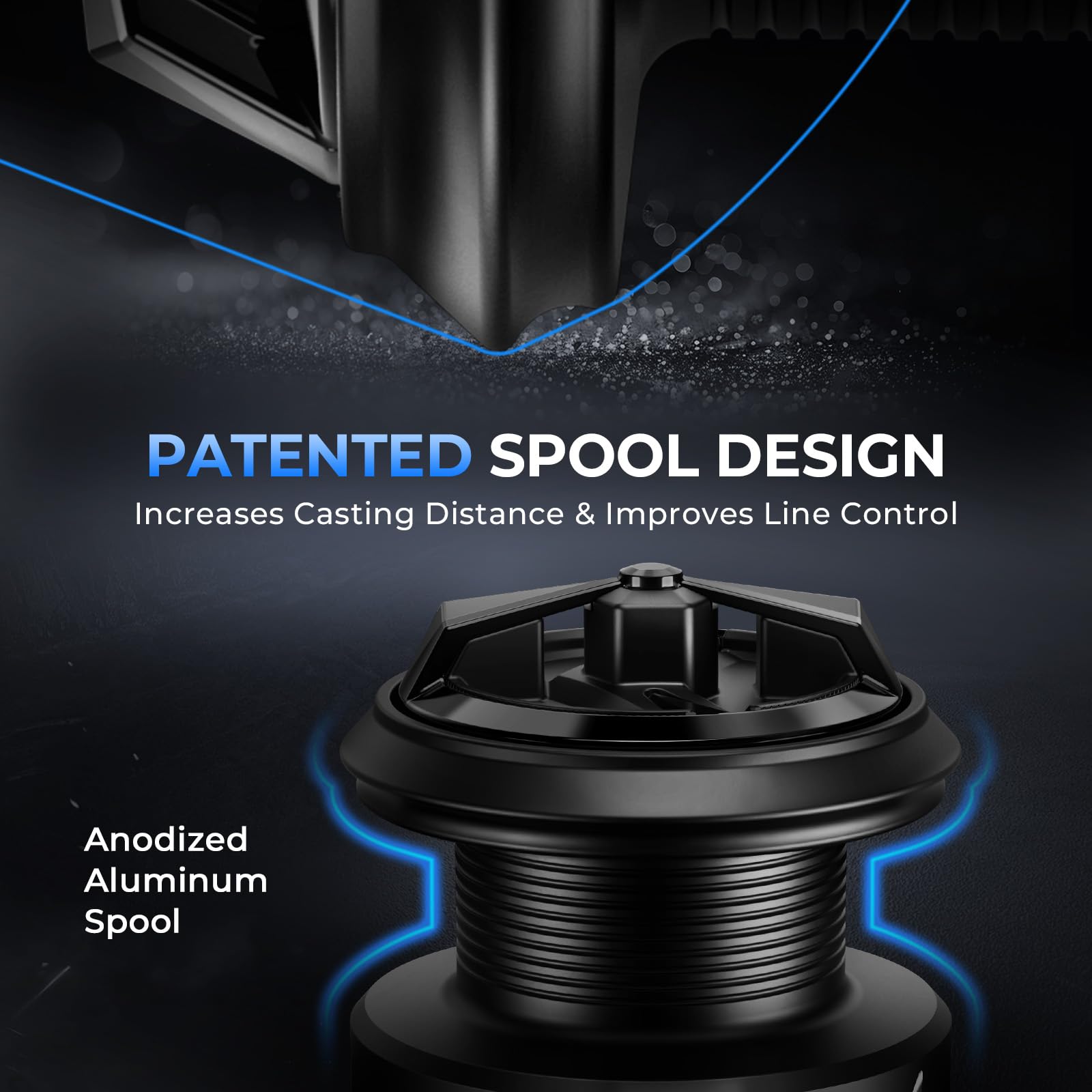 KastKing Spartacus II Plus Spinning Reel – IPX5 Waterproof Freshwater/Saltwater Fishing Reel, 22LB Drag, 5.2:1 Gear Ratio, 7+1 Stainless Steel Bearings, Instant Anti-Reverse, Anodized Aluminum Spool - Image 6