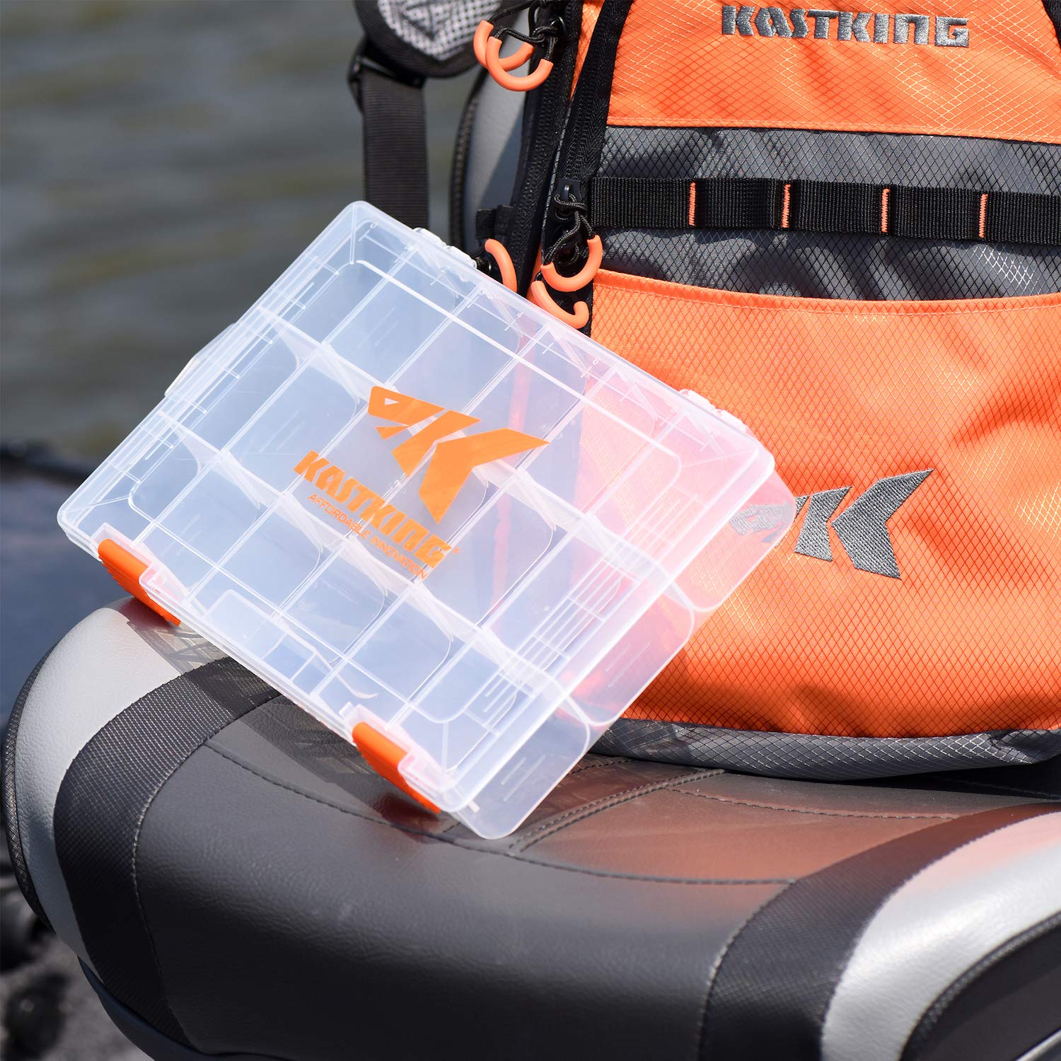 KastKing Tackle Boxes, Plastic Box, Plastic Storage Organizer Box with Removable Dividers - Fishing Tackle Storage - Box Organizer - 2 Packs /4 Packs Tackle Trays - Parts Box - Image 6