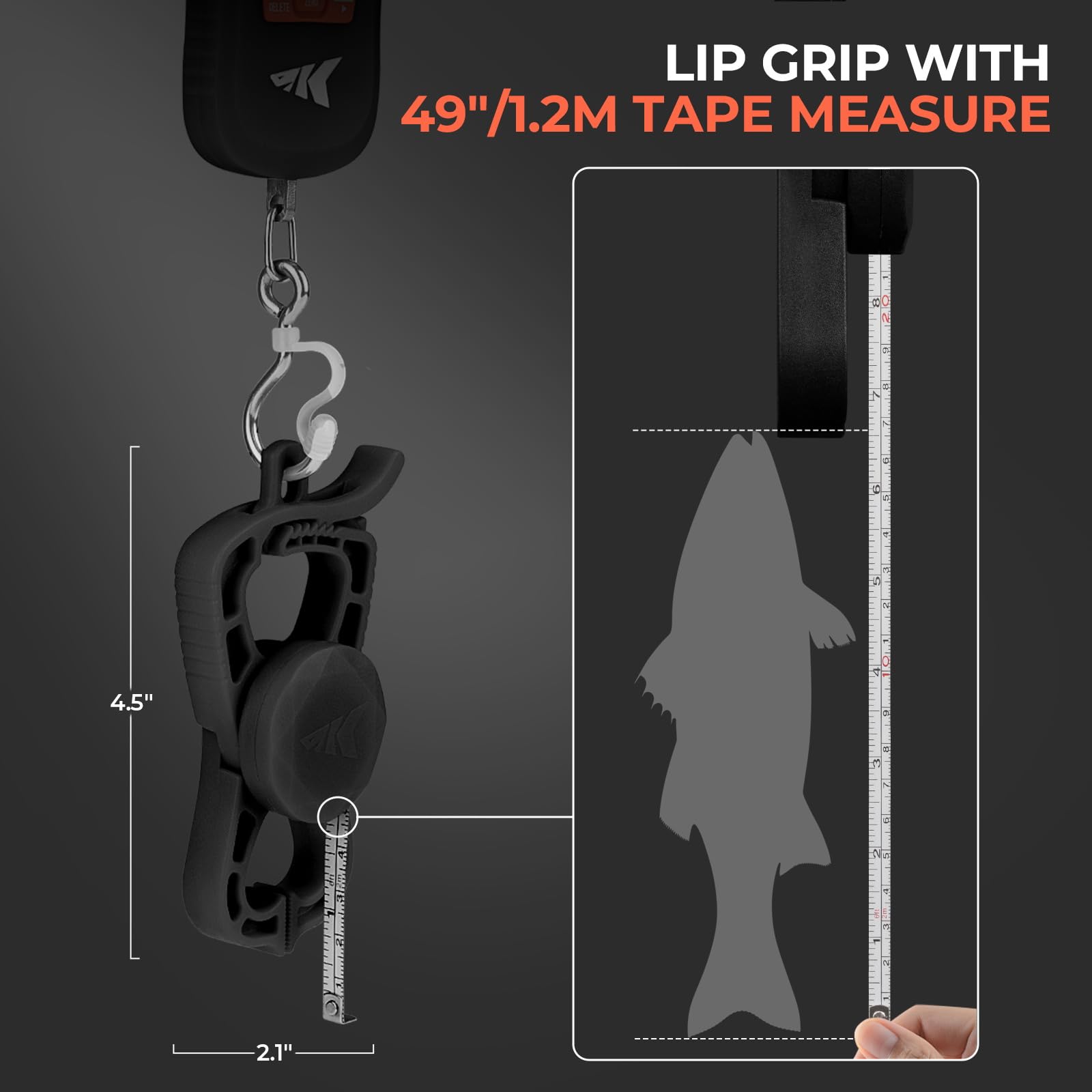 KastKing ToughTide Fishing Scale, USB Charging, 65lb Capacity, Ultra-Thin Digital Fish Scale, LCD Display, Ergonomic Handle, Fish Scales Digital Weight, Fishing Accessories for Men - Image 5