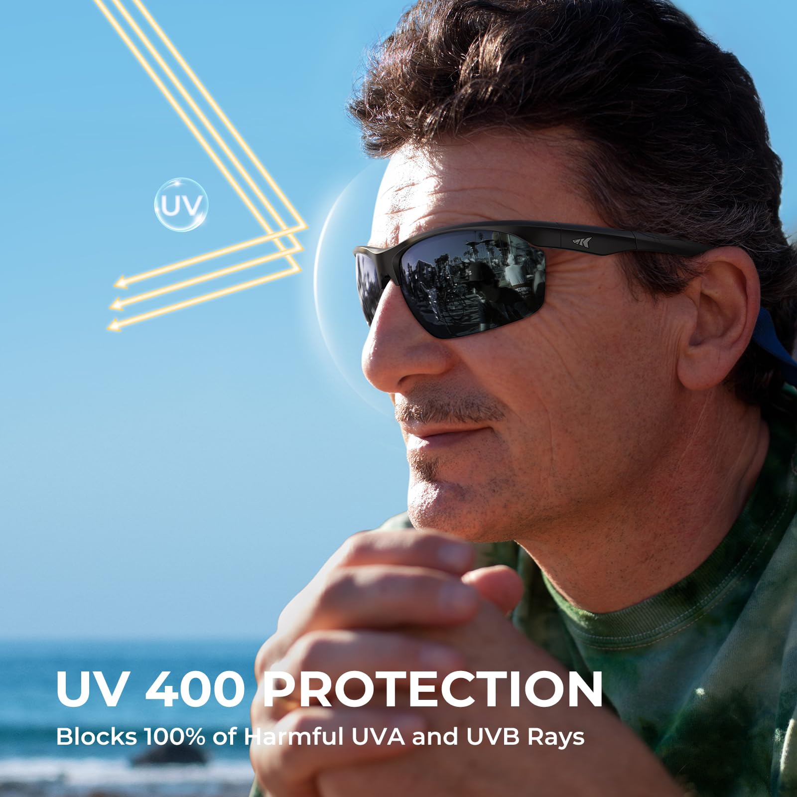 KastKing Tugaloo Semi-Rimless Bifocal Polarized Reader Sunglasses, Bi-focal x1.5 x2.0 x2.5 Magnifications, UV Protection - Image 3