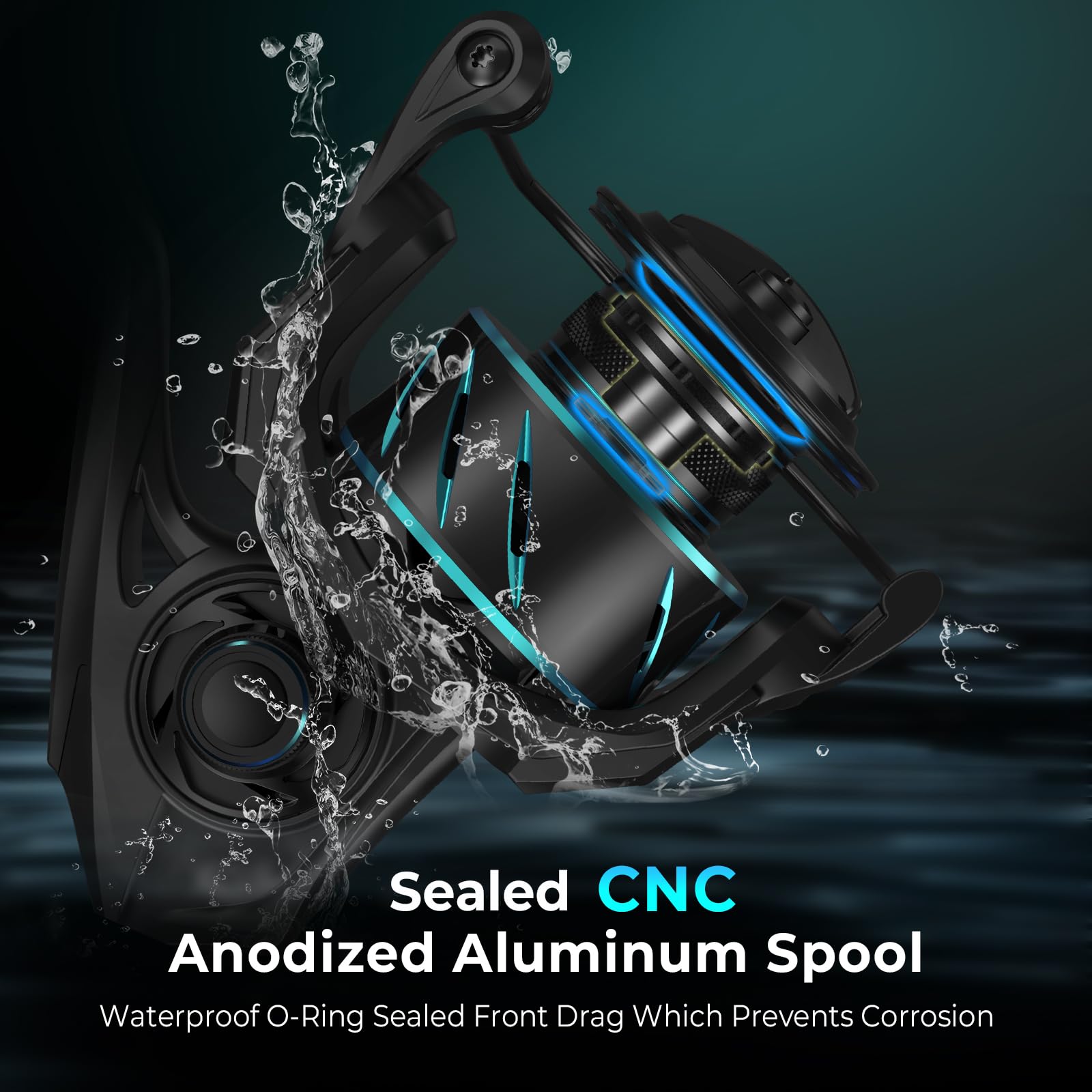 KastKing Verus Spinning Fishing Reel, 2025 Model, Ultra Lightweight 6.8oz Spinning Reel, Aerodynamic Reel Rotor, 6.2:1 Gear Ratio, Up to 22lbs Max Drag, EVA/3A Cork Handle Knobs - Image 8