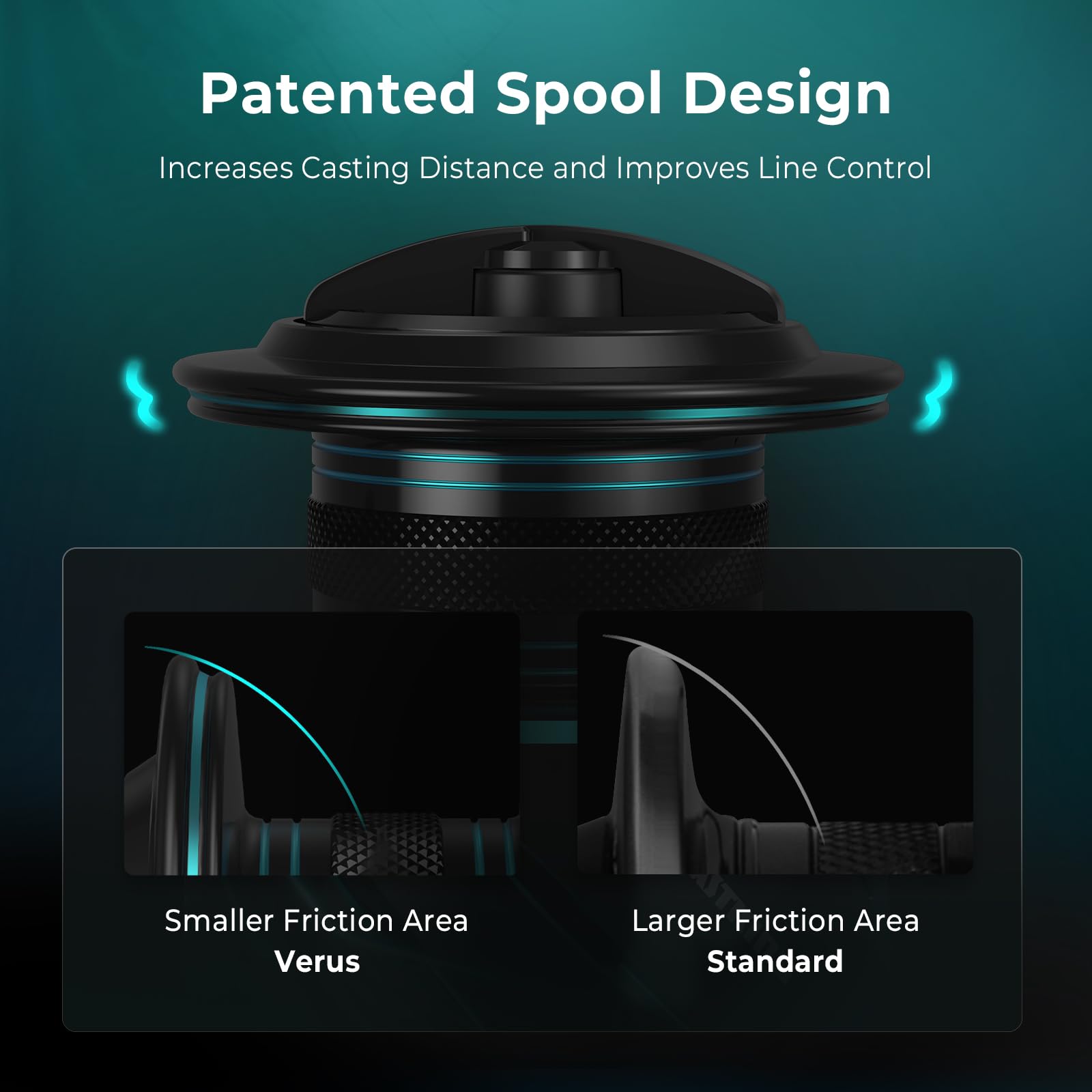 KastKing Verus Spinning Fishing Reel, 2025 Model, Ultra Lightweight 6.8oz Spinning Reel, Aerodynamic Reel Rotor, 6.2:1 Gear Ratio, Up to 22lbs Max Drag, EVA/3A Cork Handle Knobs - Image 9