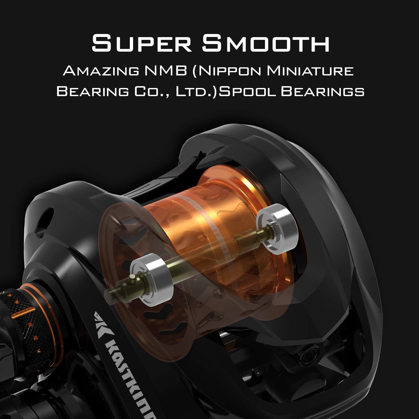 KastKing Zephyr Bait Finesse Baitcasting Reel, Carbon Fiber Fishing Reel - Drag Clicker Version, 7.2:1 Gear Ratio Fishing Reel - 5.6oz Lightweight Bait Finesse System Casting Reel - Image 7