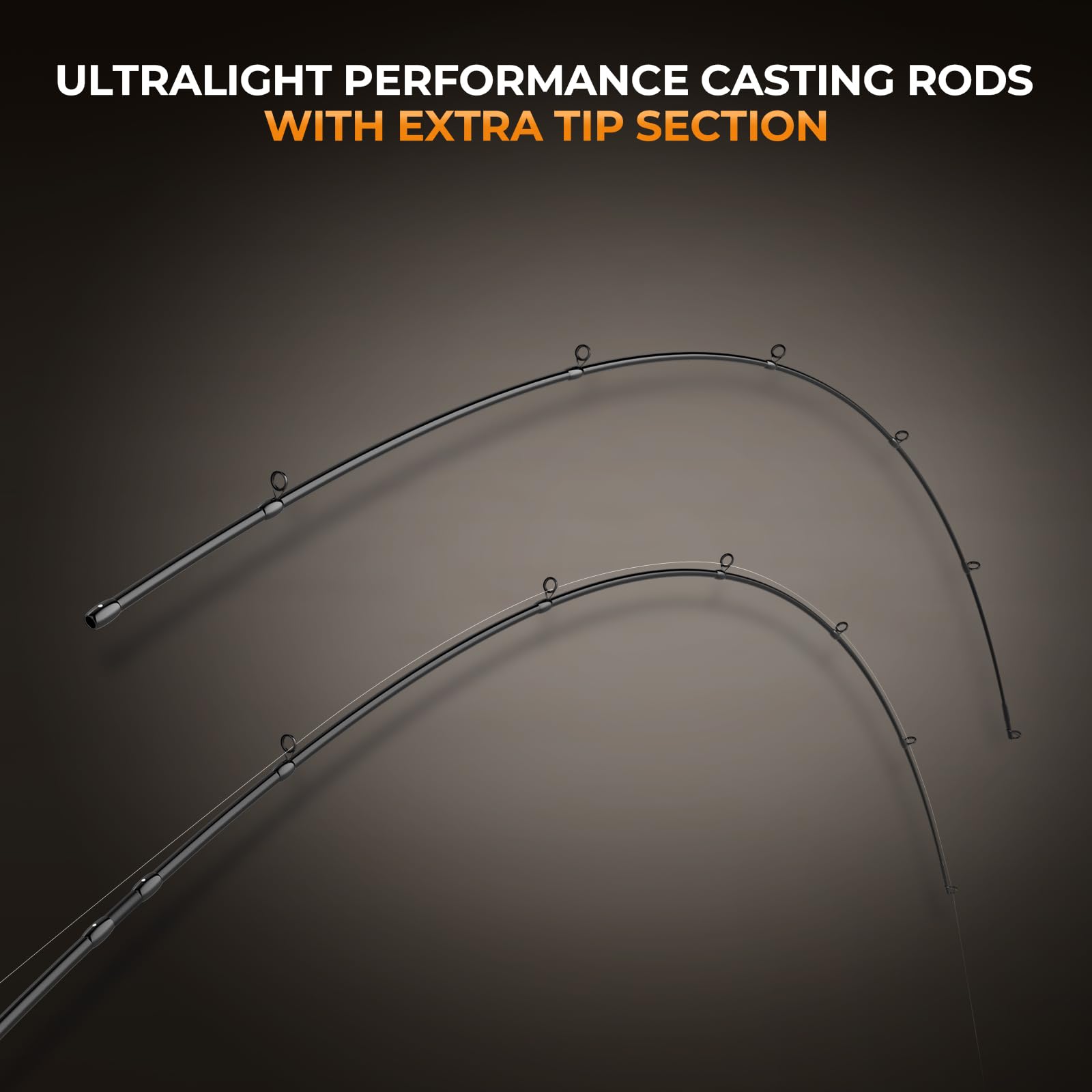 KastKing Zephyr Finesse Fishing Rods – BFS Baitcasting & Spinning Rods, IM6 Graphite, Extra Twin-Tip, 2pc & 3pc Travel Design, Ultra-Light Lure Casting, Stainless Steel Guides with Zirconium Rings - Image 4