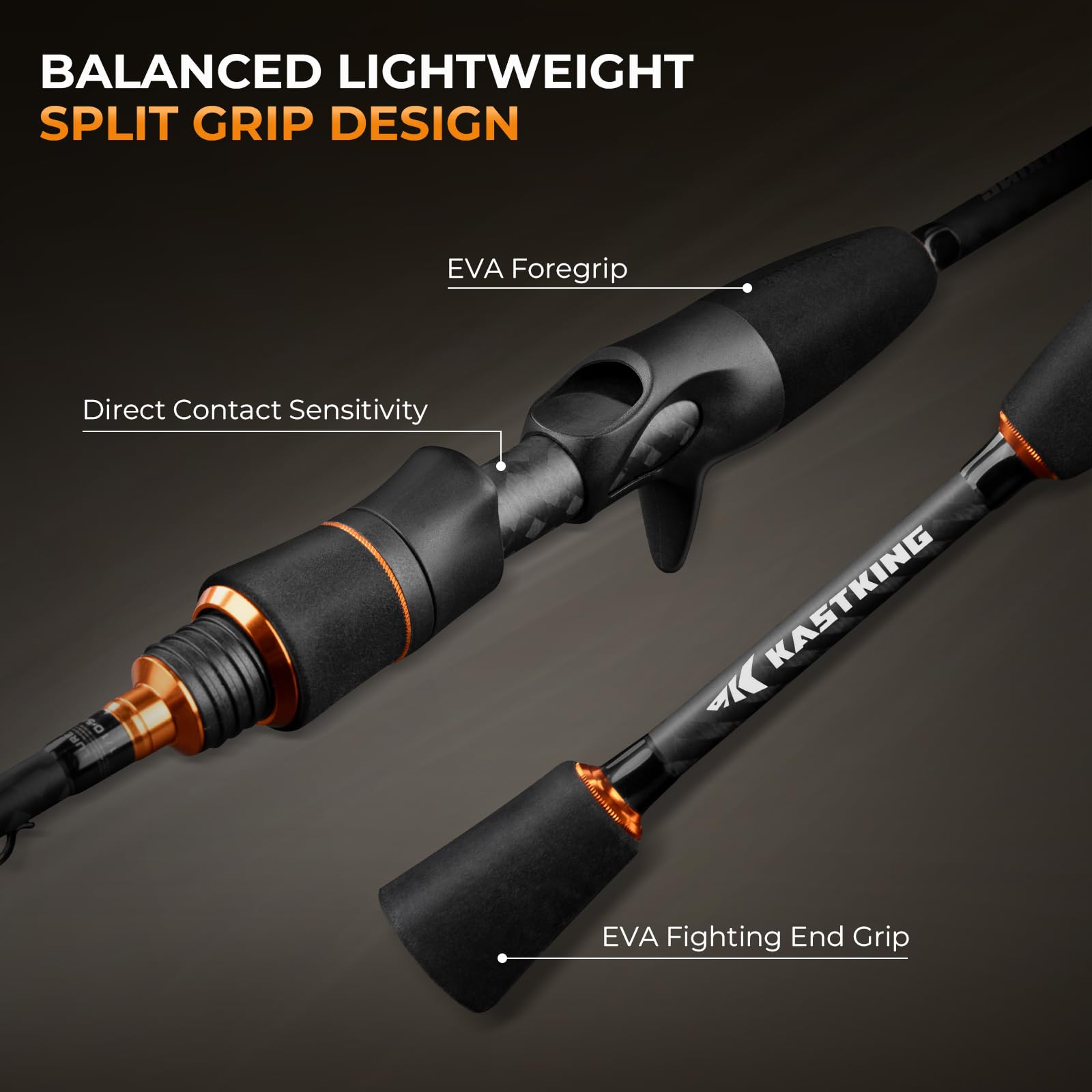 KastKing Zephyr Finesse Fishing Rods – BFS Baitcasting & Spinning Rods, IM6 Graphite, Extra Twin-Tip, 2pc & 3pc Travel Design, Ultra-Light Lure Casting, Stainless Steel Guides with Zirconium Rings - Image 5